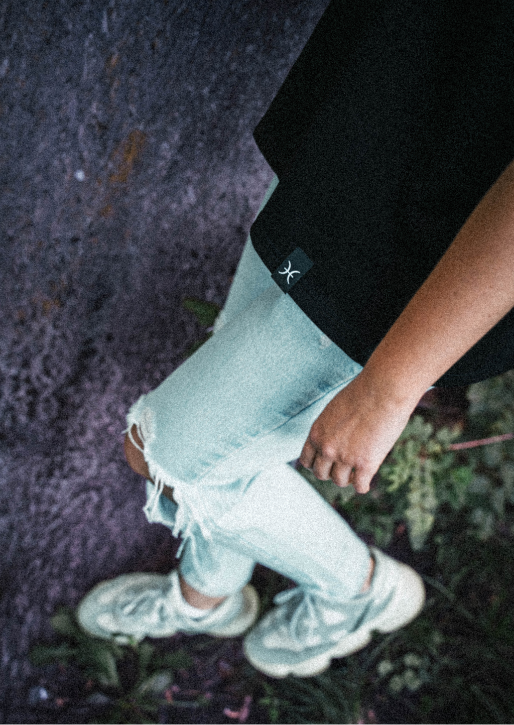 Ryby T-shirt — Głęboka czerń