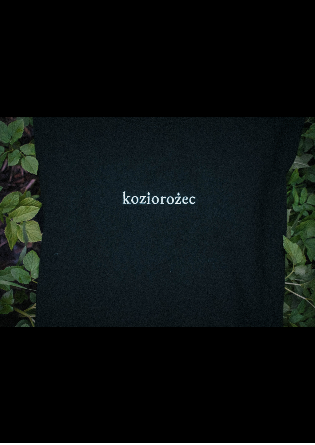 Koziorożec T-shirt — Głęboka czerń